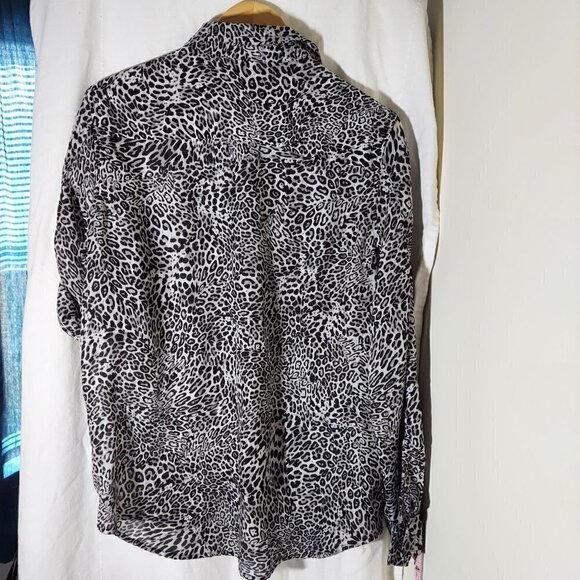 JONES New York Animal Print Women's Blouse, Size L - Picture 10 of 10